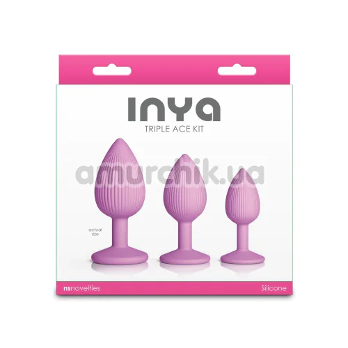 Набір анальних пробок Inya Triple Ace Kit, рожевий