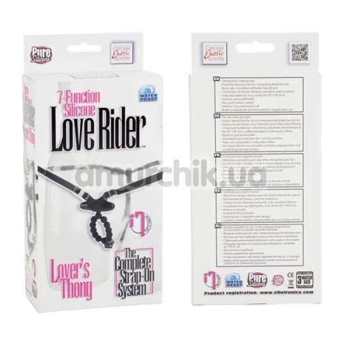 Трусики Love Rider с клиторальным стимулятором, черные