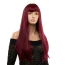 Перука Fetish Hair Long Wig With Straight Bangs, бордова - Фото №1