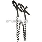 Затискачі для сосків з ланцюжком Lucky Bay Nipple Play Chain, чорні - Фото №1