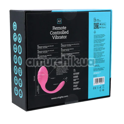 Віброяйце Virgite App Toys Remote Controlled Vibrator A2, рожеве