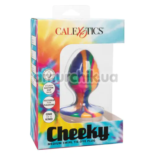 Анальна пробка Cheeky Swirl Tie-Dye Plug M, мультикольорова