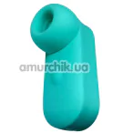 Клиторальный вибратор Passion Play Tapping & Sucking Massager, бирюзовый - Фото №1
