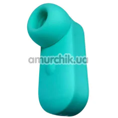 Клиторальный вибратор Passion Play Tapping & Sucking Massager, бирюзовый - Фото №1