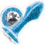 Анальна пробка Stardust Premium Glass Plug Glam, блакитна - Фото №2