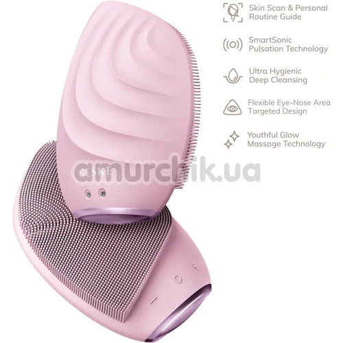 Ультразвуковая щетка для лица Geske Sonic Facial Brush 5 in 1, светло-розовая
