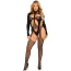 Комбинезон Leg Avenue Bodystocking With Cutout Teddy, черный - Фото №2