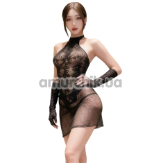Платье Star Night Tiny Net Mini Dress, черное - Фото №1