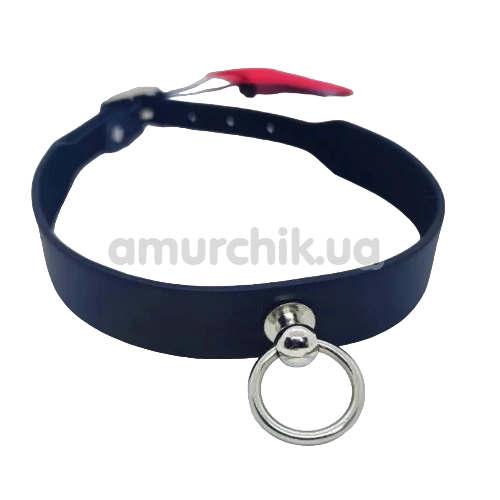Нашийник DS Fetish Collar With Ring 82, чорний - Фото №1
