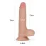 Фалоімітатор Dual-Layered Silicone Nature Cock LV4001, тілесний - Фото №4