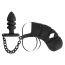 Пояс вірності з анальною пробкою Black Velvets Cock Cage With A Butt Plug, чорний - Фото №2
