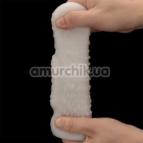 Мастурбатор с вибрацией Knights Ring Drip, белый