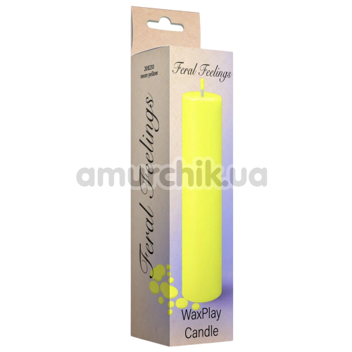 Свеча Feral Feelings WaxPlay Candle UV-Neon - светится в темноте, желтая