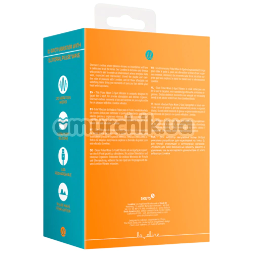 Вібратор з пульсацією Loveline G-Spot Vibrator With Clitoral Pulse Wave, помаранчевий