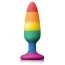 Анальна пробка Colourful Love Rainbow Anal Plug Medium, мультикольорова - Фото №1