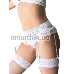 Комплект Star Night Lace Gentle Set, белый: пояс для чулок + трусики - Фото №1