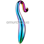 Фалоімітатор Glamour Glass Elegant Curved Dildo, мультикольоровий - Фото №1