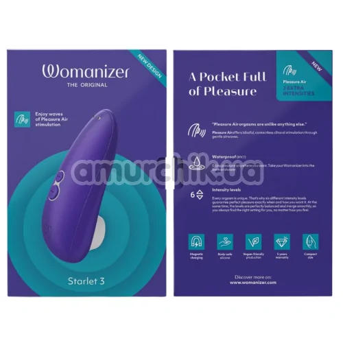Симулятор орального секса для женщин Womanizer Starlet 3, фиолетовый
