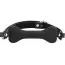 Кляп Ouch! Silicone Bone Gag With Adjustable Leather Straps, черный - Фото №1