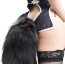 Анальная пробка с черным хвостиком Alive Anal Pleasure Black And White Fox Tail S, серебряная - Фото №2