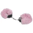 Наручники с нежно-розовым мехом DS Fetish Plush Handcuffs, серебряные - Фото №2