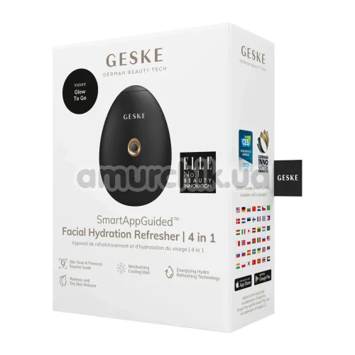 Увлажнитель для кожи лица Geske Facial Hydration Refresher 4 in 1 Oval, серый