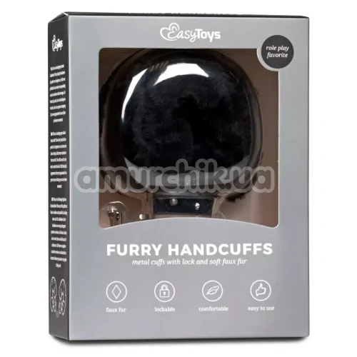 Наручники Easy Toys Furry Handcuffs, черные