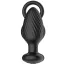 Анальная пробка с вибрацией, ротацией и эрекционным кольцом Nexus Tornado Cock and Ball Ring, черная - Фото №3