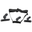 Набор из 3 стимуляторов простаты с поясом Master Series P-Spot Plugger Trainer Set, черный - Фото №1