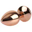 Анальна пробка з райдужним кристалом Matrix Mont Rose Gold Gem Metal Plug S, золота - Фото №3