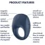 Віброкільце Satisfyer Strong One Ring Vibrator, синє - Фото №9