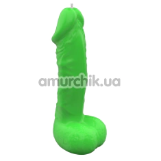 Свічка у формі фалоса Чистий Кайф Size Large, зелена - Фото №1