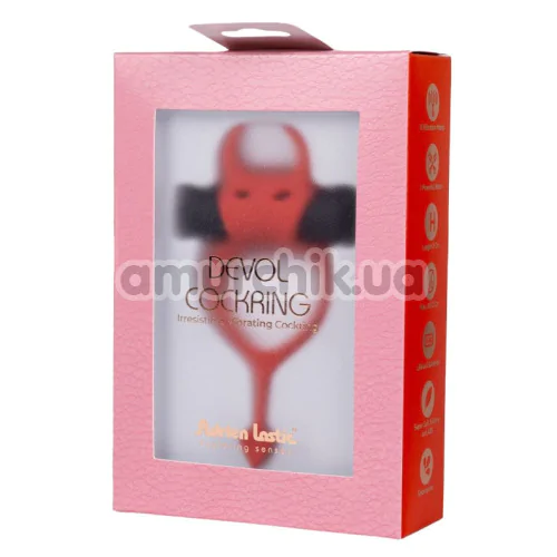 Віброкільце для члена  Devol Cockring, червоне
