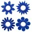 Набор из 4 эрекционных колец Get Lock Cock Rings Set, синий - Фото №1