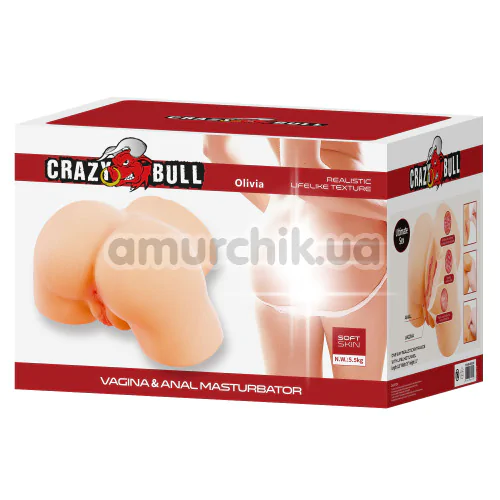 Искусственная вагина и анус Crazy Bull Olivia, телесная