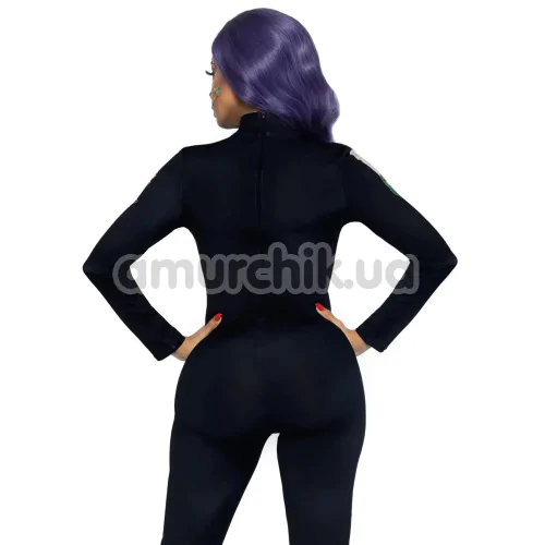 Комбінезон Leg Avenue Floral Skeleton Catsuit, чорний