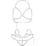 Комплект Leg Avenue Faux Pearl Open Cup Bra, String and Cuffs, белый: бюстгальтер + трусики-стринги + наручники - Фото №7