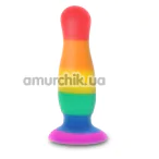 Анальная пробка ToyJoy Pride Fun Stuffer Medium, радужная - Фото №1