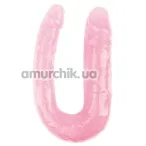 Двокінцевий фалоімітатор Hi-Rubber Born To Create Pleasure 13, рожевий - Фото №1