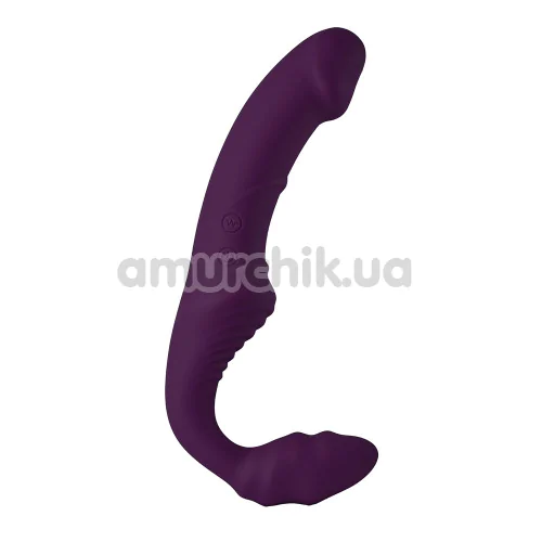 Безремневой страпон с вибрацией Bold Storm Remote Controlled Strapless Vibrator, фиолетовый