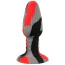 Анальная пробка Anos Tricolour Butt Plug With Suction Cup, разноцветная - Фото №1