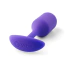 Анальна пробка зі зміщеним центром ваги B-Vibe Snug Plug 2, фіолетова - Фото №3