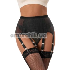 Комплект Star Night Lace Garter Panty, черный: пояс для чулок + трусики-стринги - Фото №1