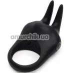 Виброкольцо для члена Fifty Shades of Grey Sensation Rabbit Love Ring, черное - Фото №1