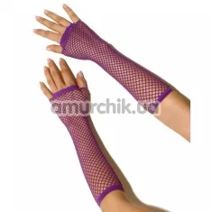 Перчатки Long Fishnet Gloves, фиолетовые - Фото №1