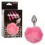 Анальна пробка з рожевим хвостиком Running Wild Pink Bunny Tail, срібна - Фото №5