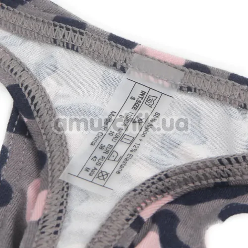 Трусы-стринги мужские Star Night Men's Leopard G-String, черно-розовые