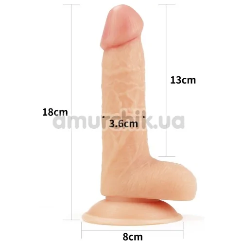 Фалоімітатор з мошонкою Lovetoy The Ultra Soft Dude 7, тілесний
