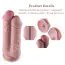 Подвійний фалоімітатор-насадка Hismith Two Cocks One Hole Silicone Dildo 8.5, тілесний - Фото №6