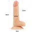 Фалоімітатор з мошонкою Lovetoy The Ultra Soft Dude 7, тілесний - Фото №6
